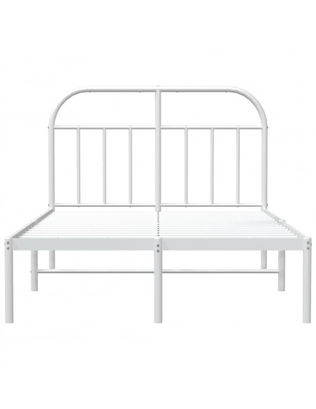 Giroletto con Testiera Metallo Bianco 135x190 cm