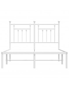 Giroletto con Testiera Metallo Bianco 135x190 cm