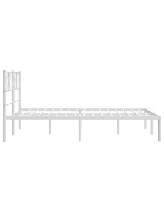 Giroletto con Testiera Metallo Bianco 135x190 cm