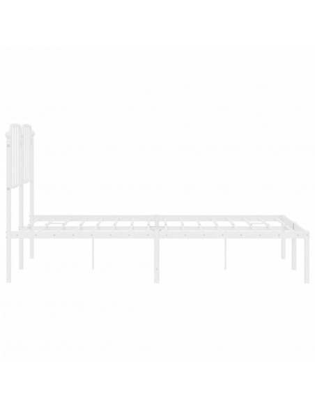 Giroletto con Testiera Metallo Bianco 135x190 cm