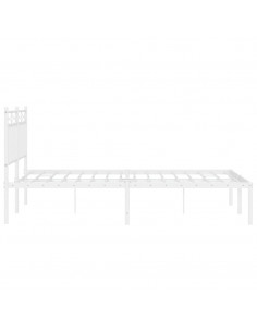 Giroletto con Testiera Metallo Bianco 135x190 cm