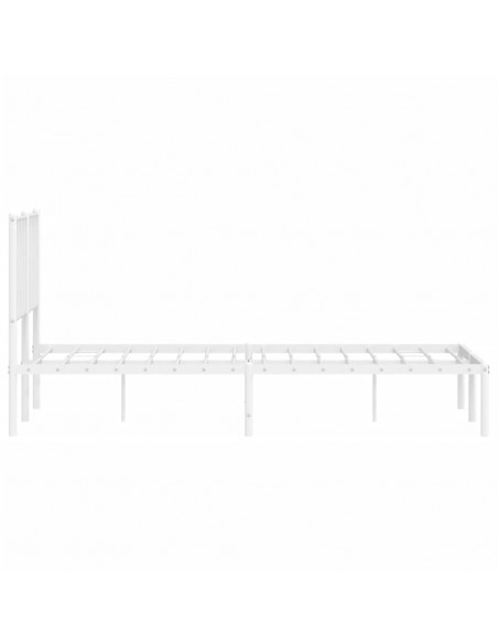 Giroletto con Testiera Metallo Bianco 135x190 cm