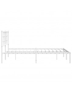 Giroletto con Testiera Metallo Bianco 135x190 cm