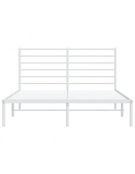 Giroletto con Testiera Metallo Bianco 135x190 cm