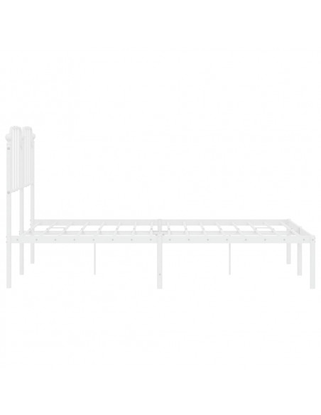 Giroletto con Testiera Metallo Bianco 140x190 cm