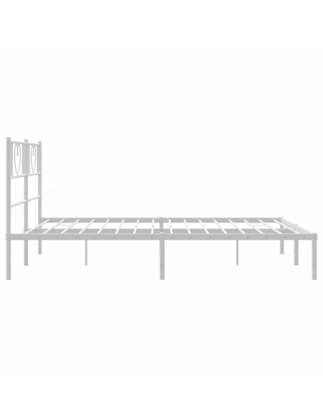 Giroletto con Testiera Metallo Bianco 140x190 cm