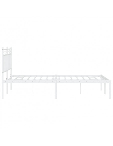 Giroletto con Testiera Metallo Bianco 140x190 cm