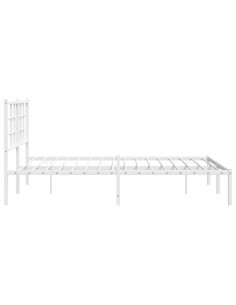 Giroletto con Testiera Metallo Bianco 140x190 cm