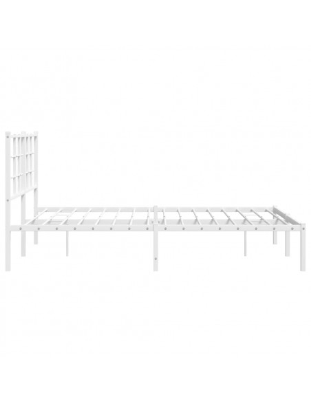 Giroletto con Testiera Metallo Bianco 140x190 cm