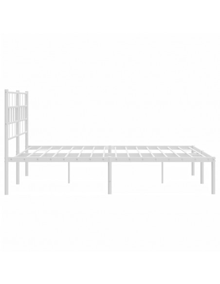 Giroletto con Testiera Metallo Bianco 140x190 cm