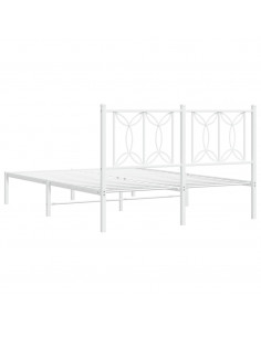 Giroletto con Testiera Metallo Bianco 140x190 cm