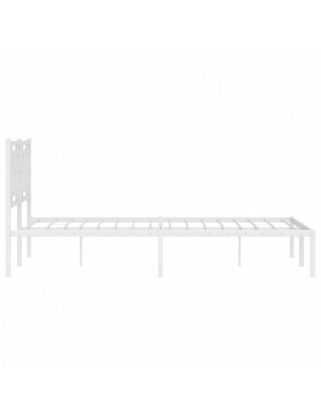 Giroletto con Testiera Metallo Bianco 140x190 cm