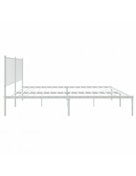 Giroletto con Testiera Metallo Bianco 140x190 cm