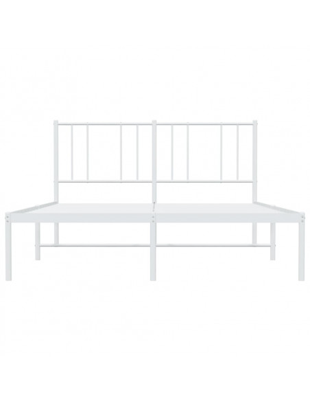 Giroletto con Testiera Metallo Bianco 140x190 cm