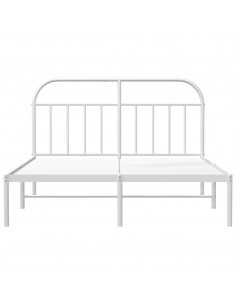 Giroletto con Testiera Metallo Bianco 140x190 cm