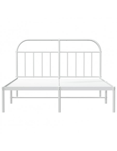 Giroletto con Testiera Metallo Bianco 140x190 cm