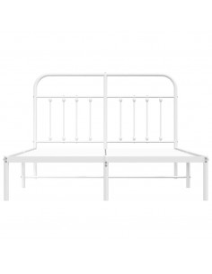 Giroletto con Testiera Metallo Bianco 140x190 cm