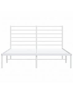 Giroletto con Testiera Metallo Bianco 140x190 cm