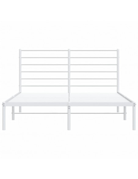 Giroletto con Testiera Metallo Bianco 140x190 cm