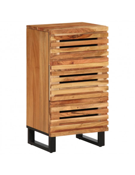 Credenza 40x34x75 cm in Legno Massello di Acacia