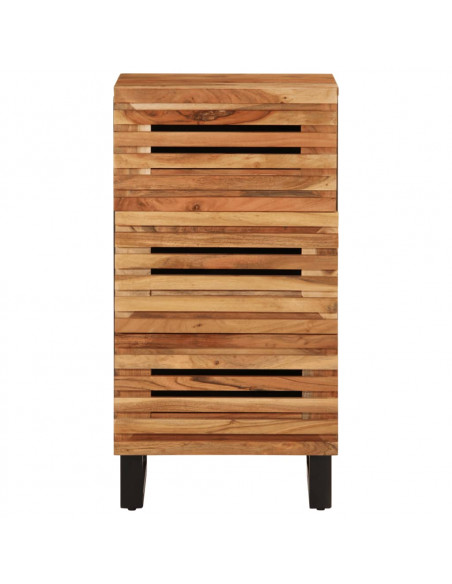 Credenza 40x34x75 cm in Legno Massello di Acacia