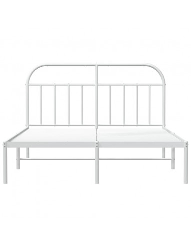 Giroletto con Testiera Metallo Bianco 150x200 cm