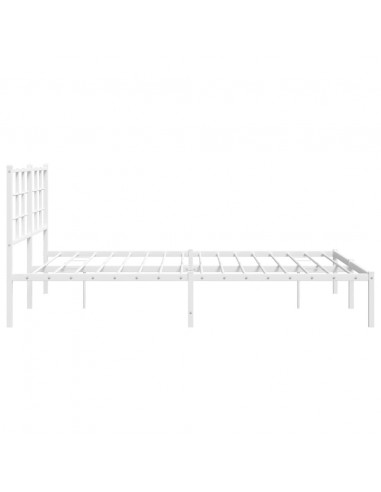 Giroletto con Testiera Metallo Bianco 150x200 cm