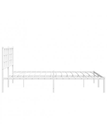 Giroletto con Testiera Metallo Bianco 150x200 cm