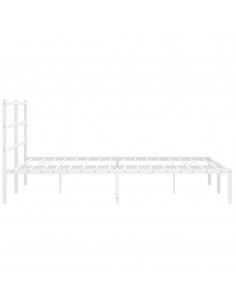 Giroletto con Testiera Metallo Bianco 150x200 cm