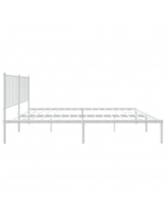Giroletto con Testiera Metallo Bianco 150x200 cm