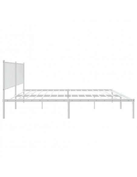 Giroletto con Testiera Metallo Bianco 150x200 cm