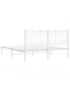 Giroletto con Testiera Metallo Bianco 150x200 cm