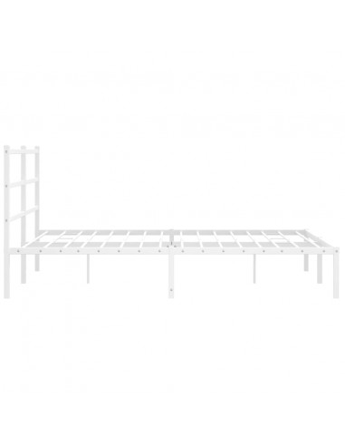 Giroletto con Testiera Metallo Bianco 160x200 cm