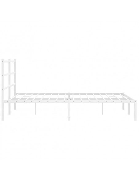 Giroletto con Testiera Metallo Bianco 160x200 cm