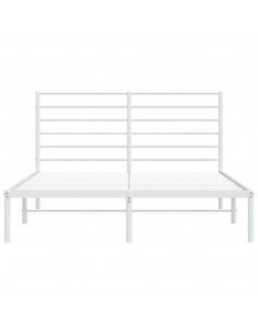 Giroletto con Testiera Metallo Bianco 160x200 cm