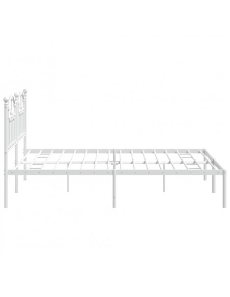 Giroletto con Testiera Metallo Bianco 180x200 cm