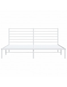 Giroletto con Testiera Metallo Bianco 180x200 cm