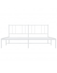 Giroletto con Testiera Metallo Bianco 180x200 cm