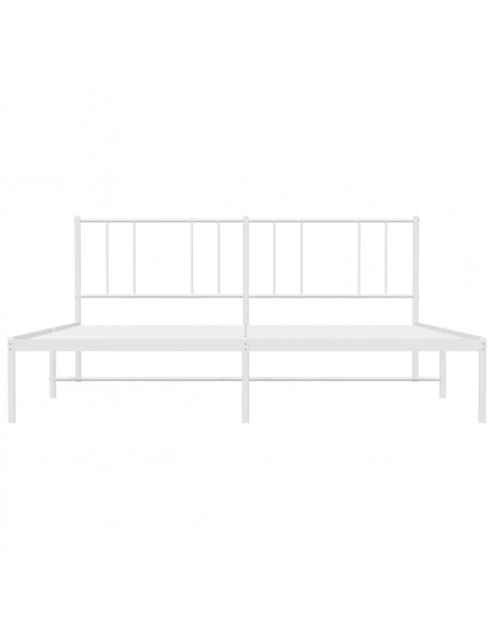 Giroletto con Testiera Metallo Bianco 180x200 cm