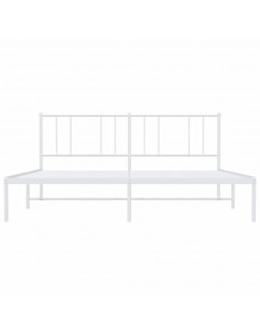 Giroletto con Testiera Metallo Bianco 183x213 cm