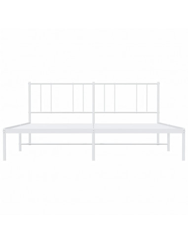 Giroletto con Testiera Metallo Bianco 183x213 cm