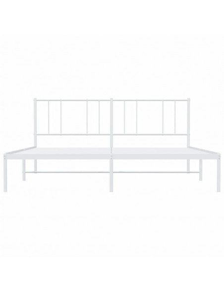 Giroletto con Testiera Metallo Bianco 183x213 cm