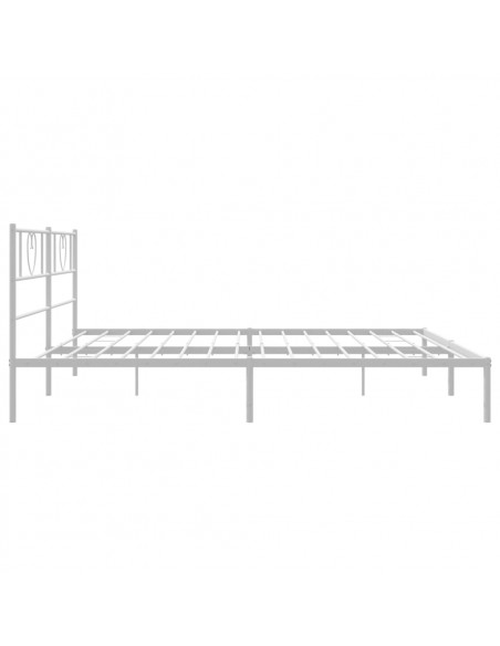 Giroletto con Testiera Metallo Bianco 183x213 cm