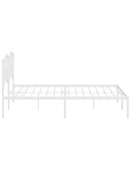 Giroletto con Testiera Metallo Bianco 183x213 cm