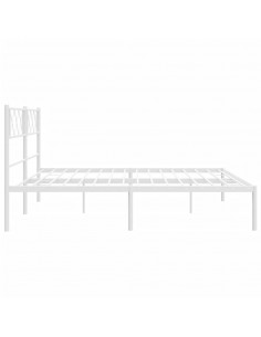 Giroletto con Testiera Metallo Bianco 183x213 cm