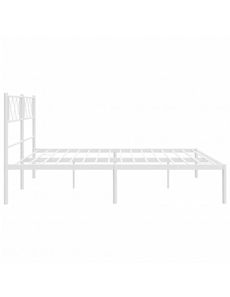 Giroletto con Testiera Metallo Bianco 183x213 cm