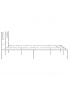 Giroletto con Testiera Metallo Bianco 183x213 cm