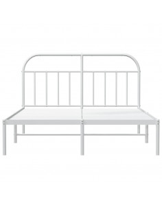 Giroletto con Testiera Metallo Bianco 183x213 cm