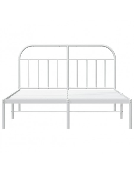 Giroletto con Testiera Metallo Bianco 183x213 cm