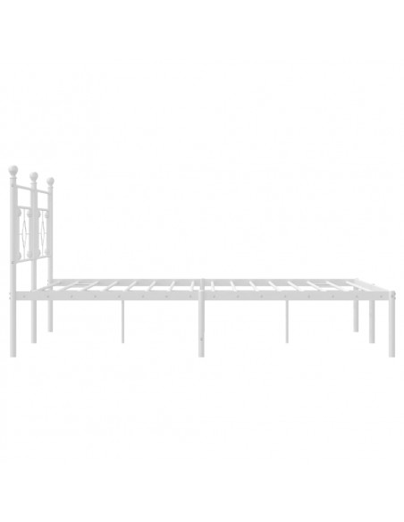 Giroletto con Testiera Metallo Bianco 183x213 cm